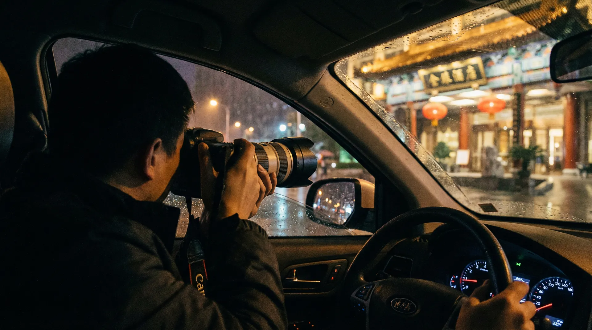 吃瓜视频 - 记者雨夜跟踪拍摄